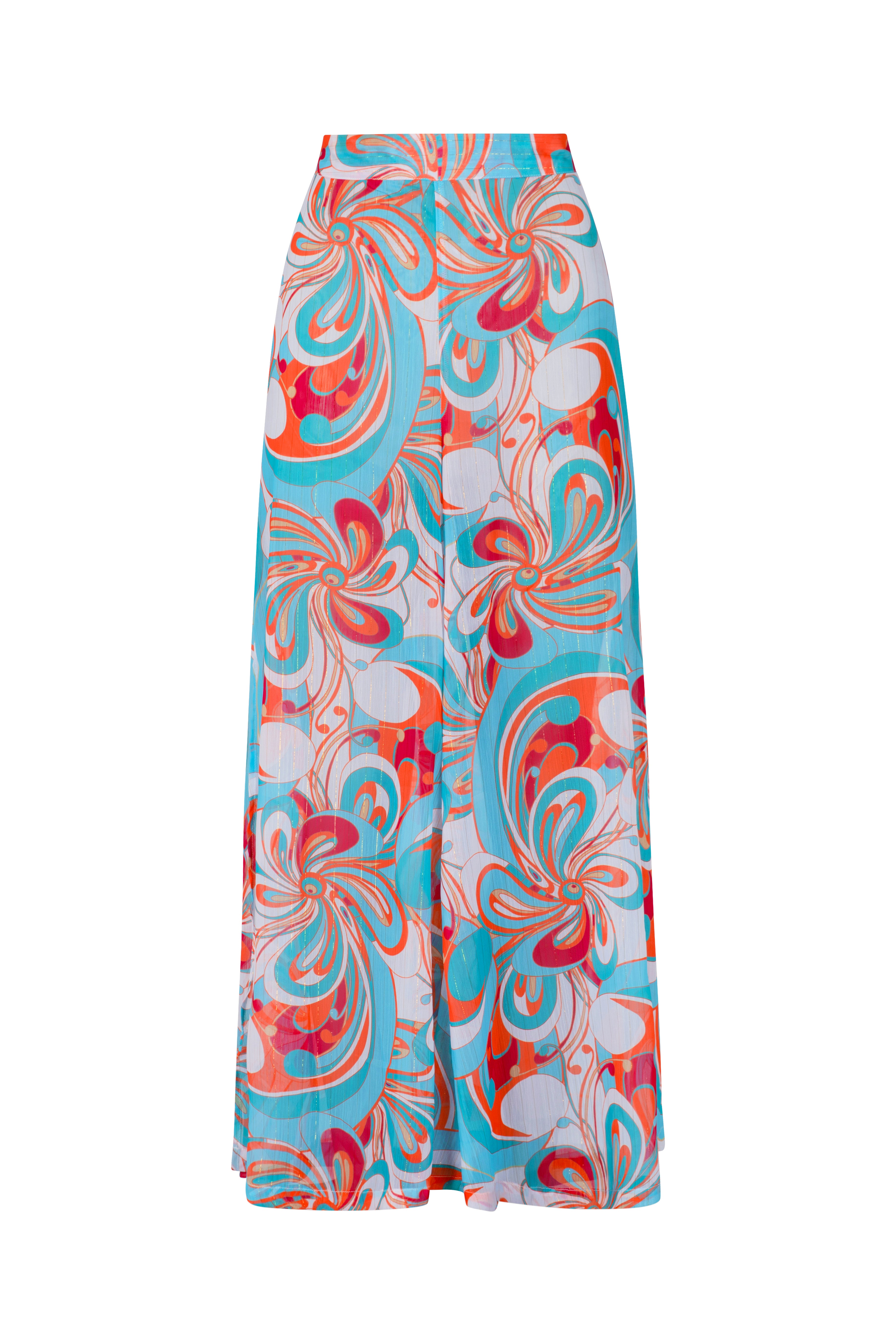 South Beach Side Split Trouser in La Dolce Vita Print