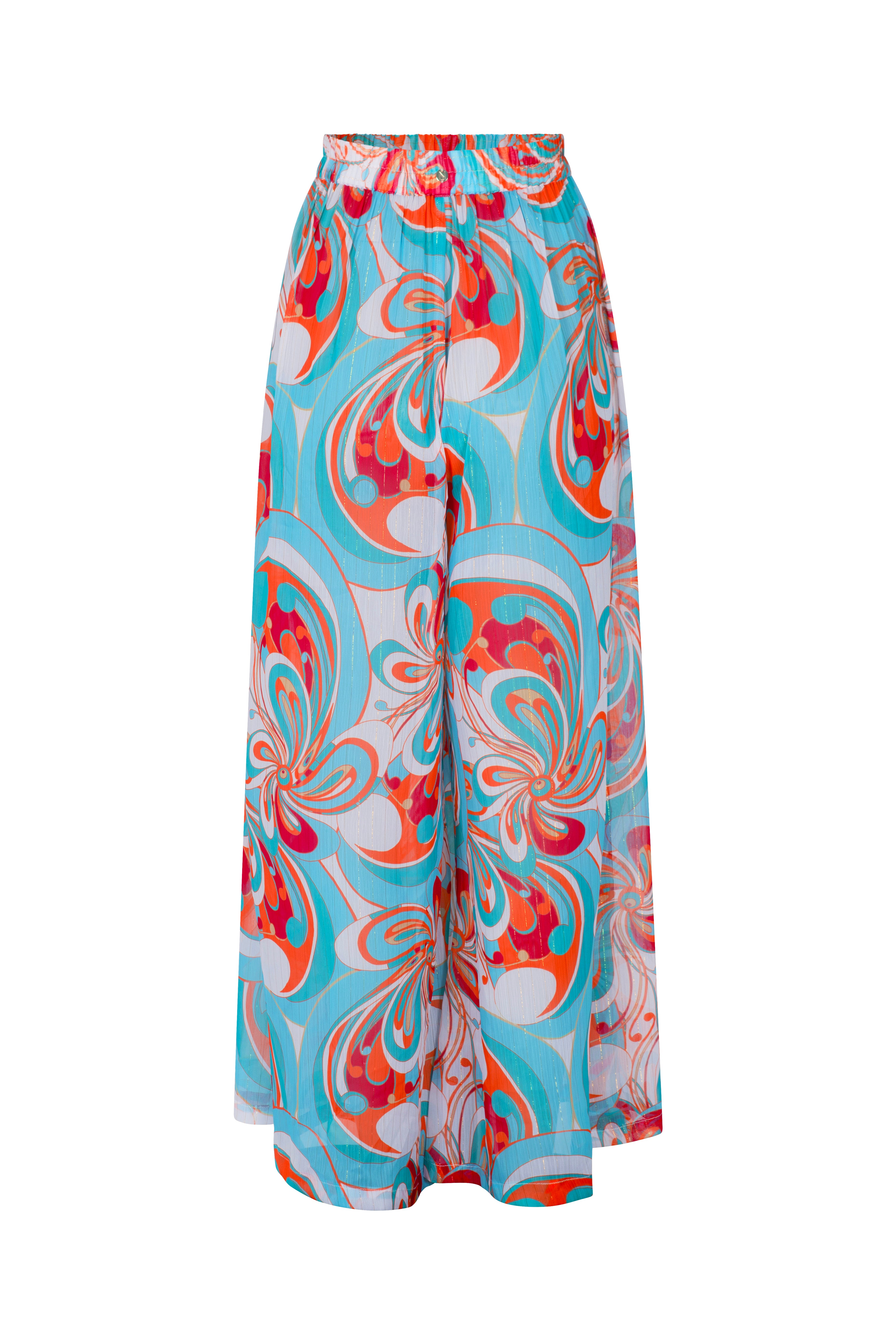 South Beach Side Split Trouser in La Dolce Vita Print