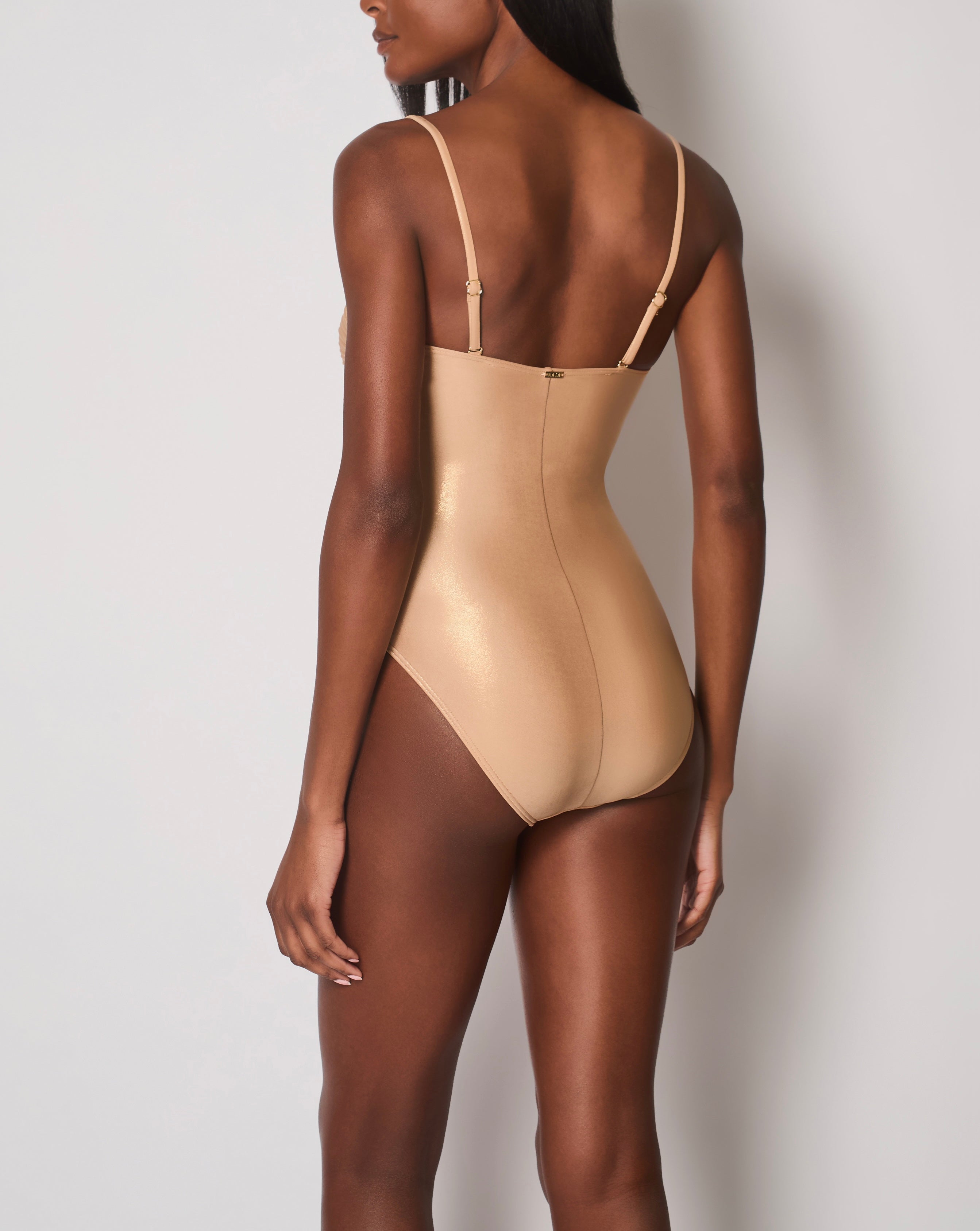 Tuscany Multi-Way Bandeau Swimsuit in Gold