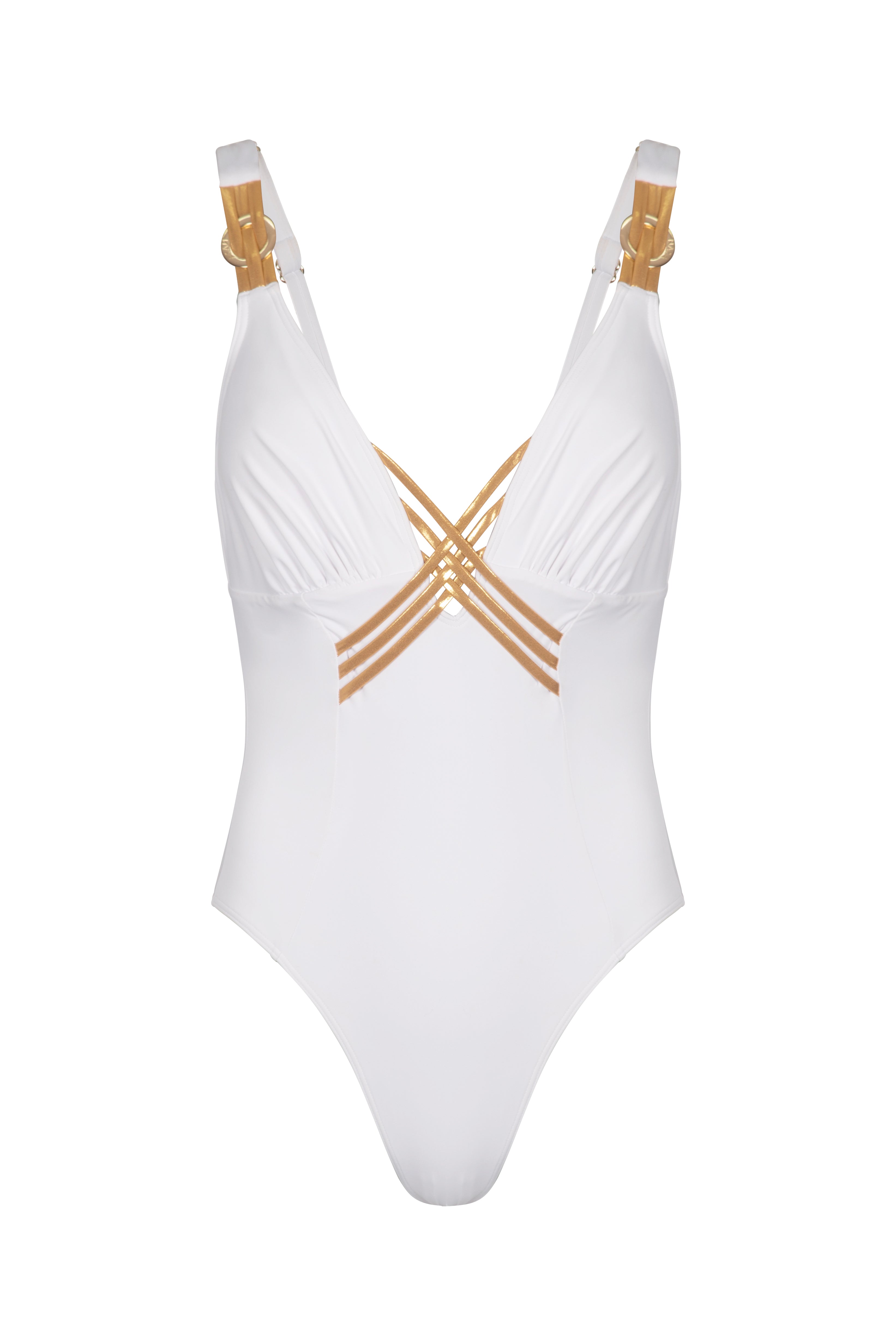 Raquel Strap Detail Swimsuit in White