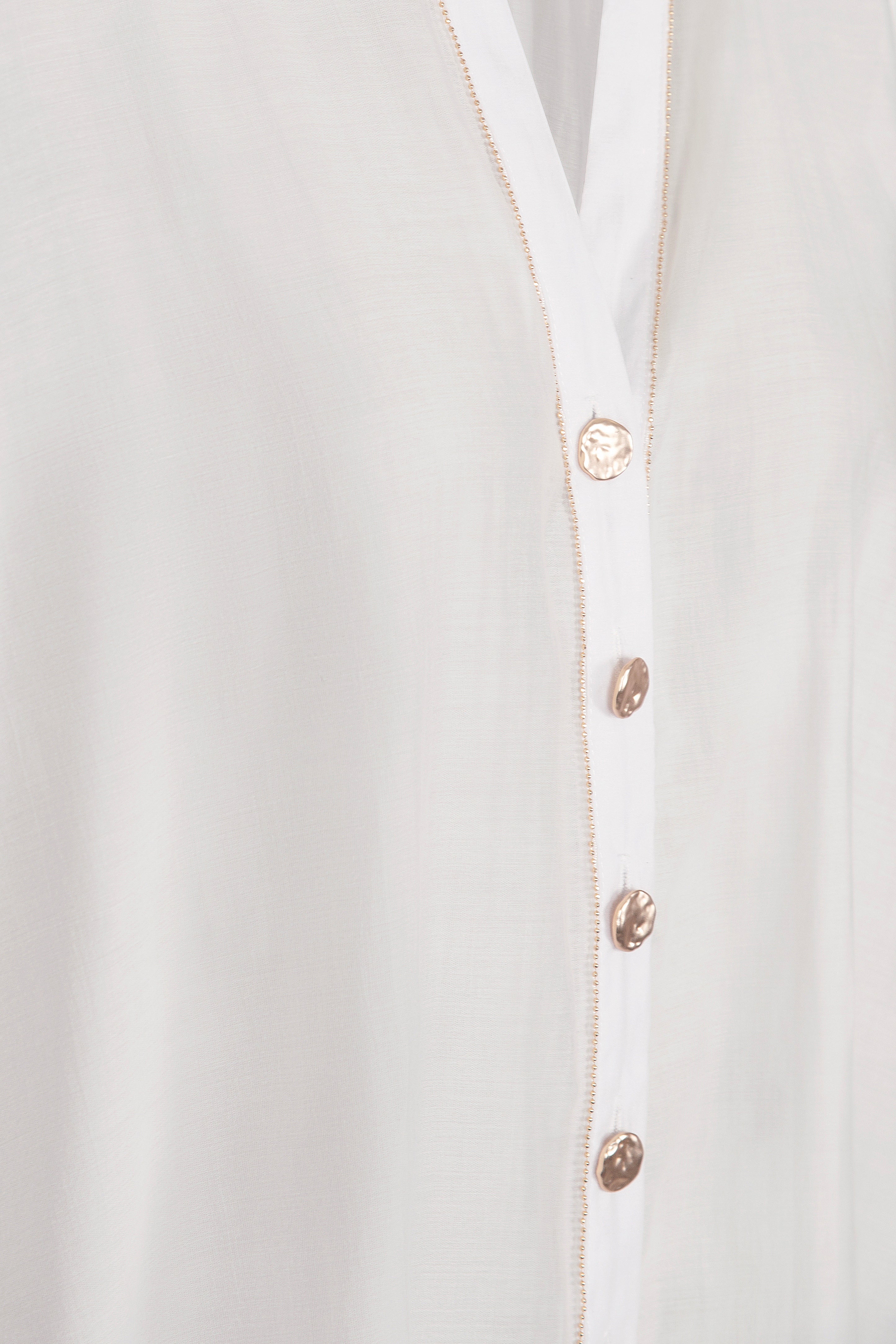 Martinique Soft Sheen Cotton Shirt in White