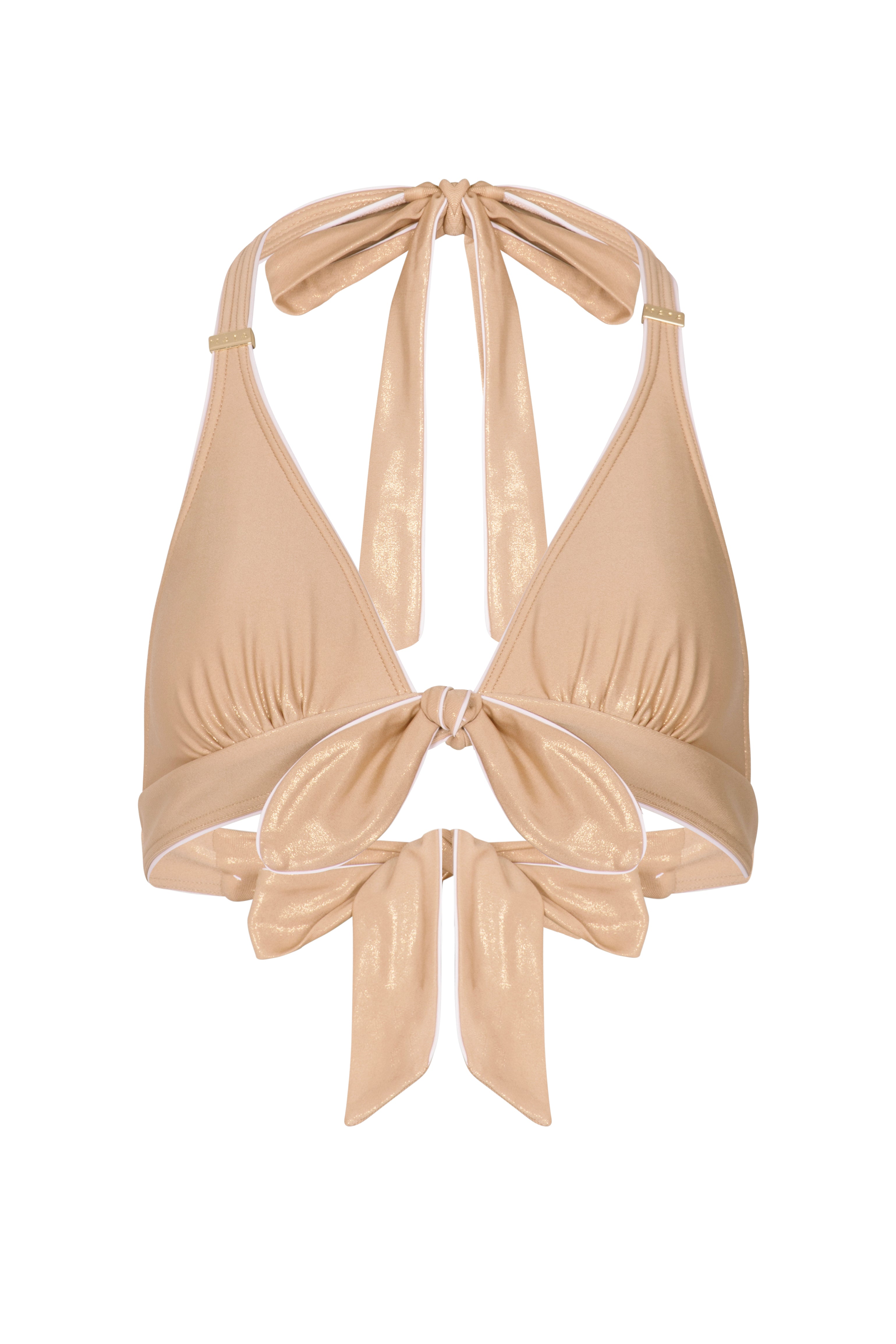 Amalfi Bikini Top in Gold