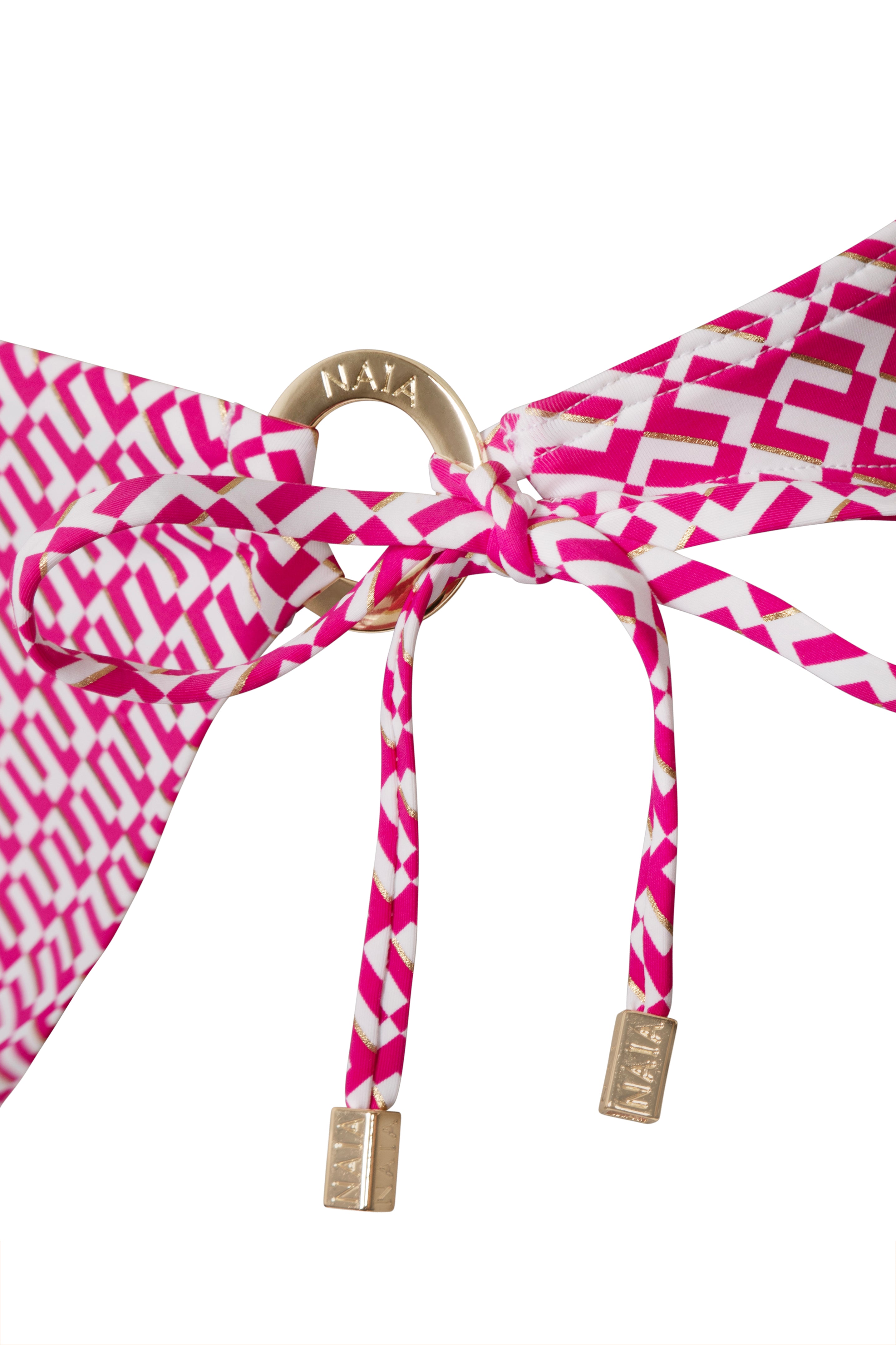 Ursula Triangle Bikini Set in Pink Geo Print